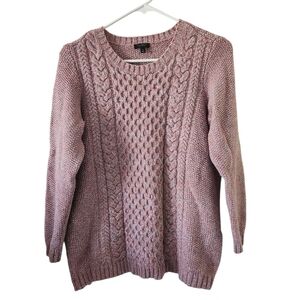 Talbots Pink Cable Knit Sweater